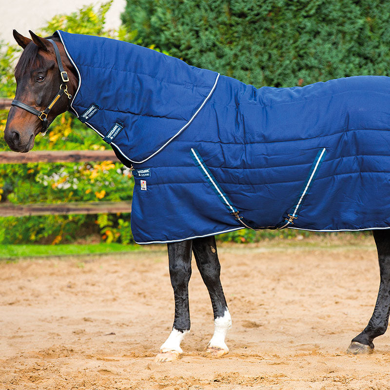 Horseware - Coperta da box Plus Vari-Layer con coprispalla navy 450g | - Ohlala