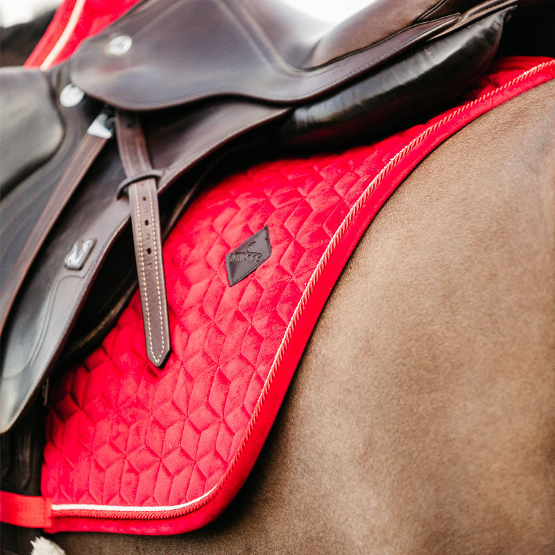 Kentucky Horsewear - Zadeldek Velvet Jumping Rood | - Ohlala