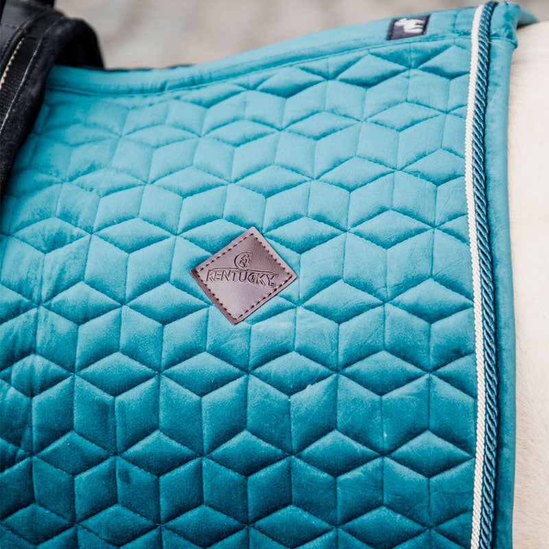 Kentucky Horsewear - Zadeldek Velvet Jumping Smaragd voor Mini's | - Ohlala