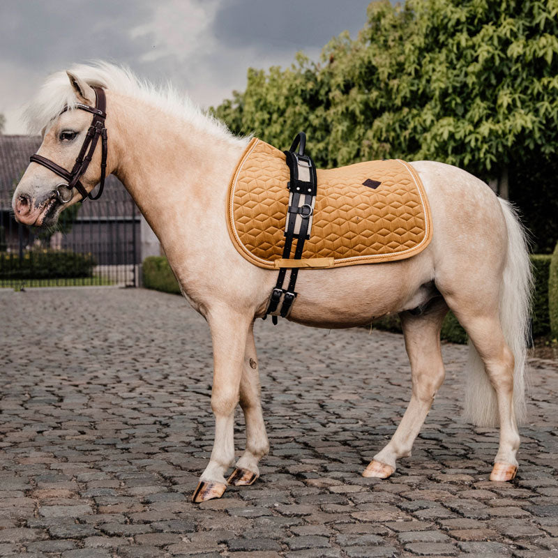 Kentucky Horsewear - Sottosella Velvet Jumping Senape per pony | - Ohlala