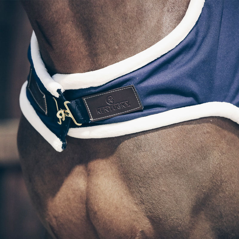 Kentucky Horsewear - Derka do lonżowania wodoodporna granatowa 160g | - Ohlala