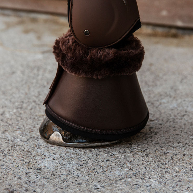 Kentucky Horsewear - Pferdegamaschen Leder und Lammfell braun/braun | - Ohlala