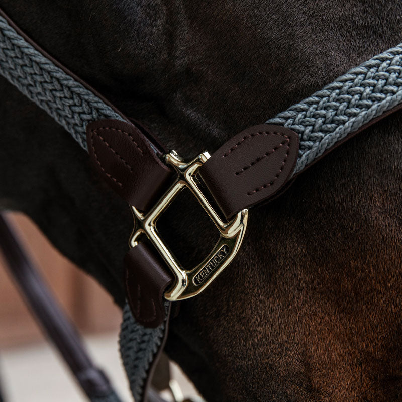 Kentucky Horsewear - Braided nylon horse halter grey | - Ohlala