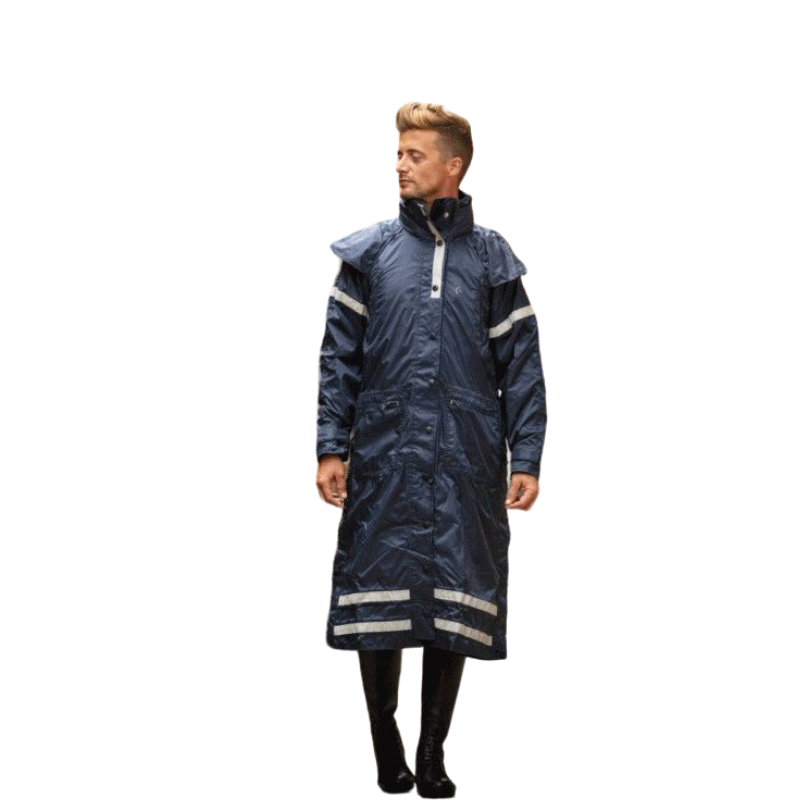 Equithème - Long navy Ridercoat rain jacket