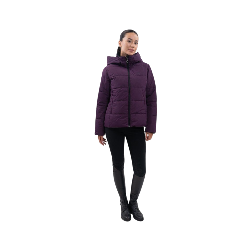 Harcour - Parka courte réversible femme Adele marine/ pivoine
