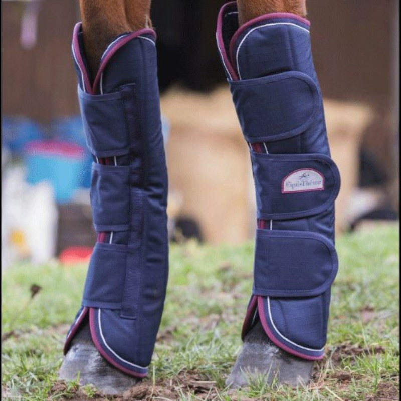 Equithème - Transport gaiters 1200D navy/burgundy