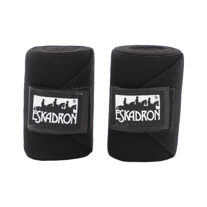 Eskadron - Black elastic work bands (x2)