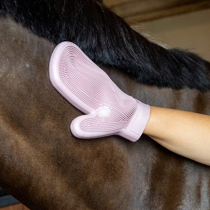 Grooming Deluxe - Rubber Grooming Glove dusty rose | - Ohlala