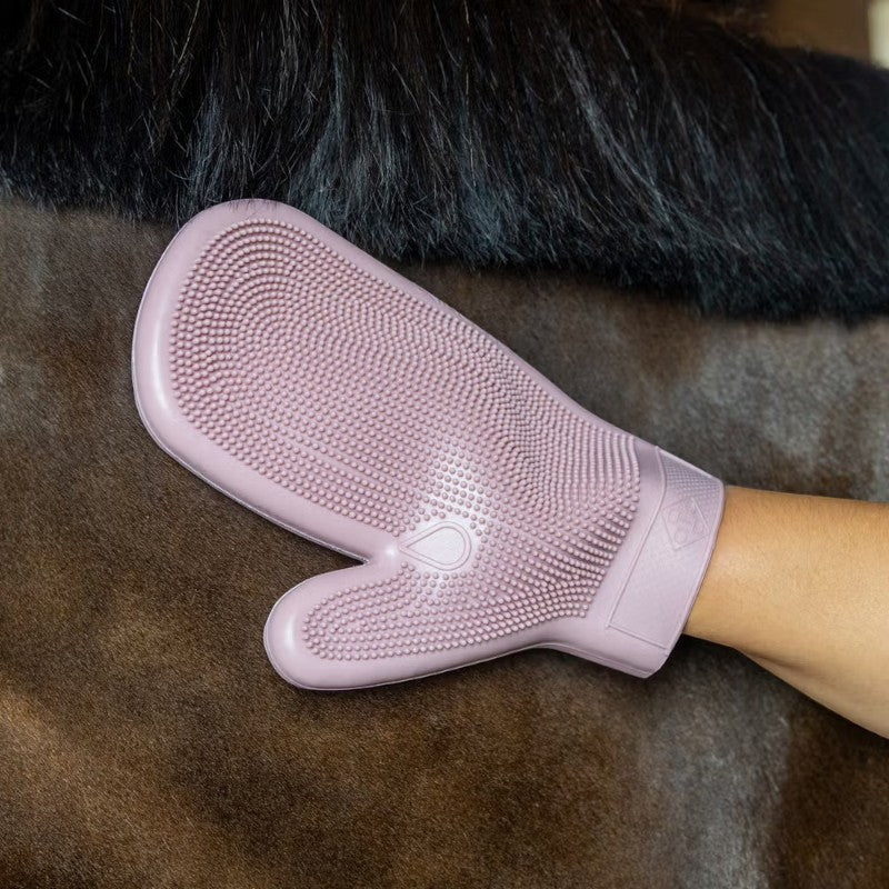Grooming Deluxe - Rubber Grooming Glove Dusty Rose | - Ohlala