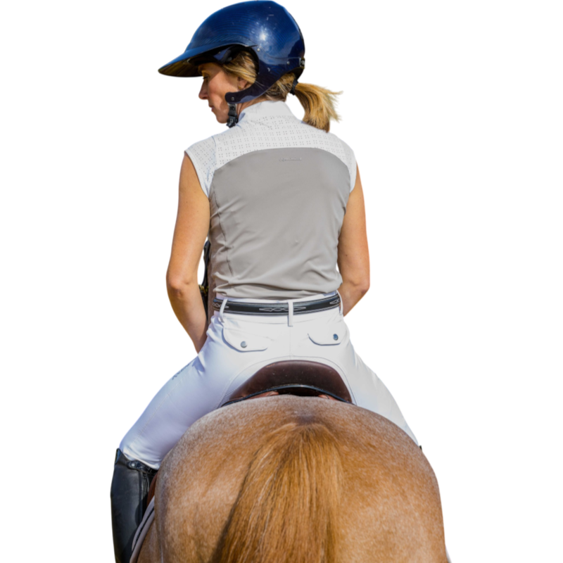 Equithème - Polo ärmellos Damen Judith Taupe