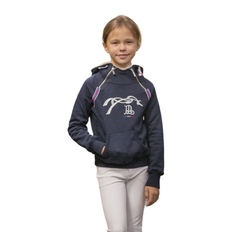 Eden by Pénélope - Sweat enfant double zip marine | - Ohlala