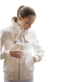 Pénélope - Sweatshirt à capuche manches longues junior Laponia écru