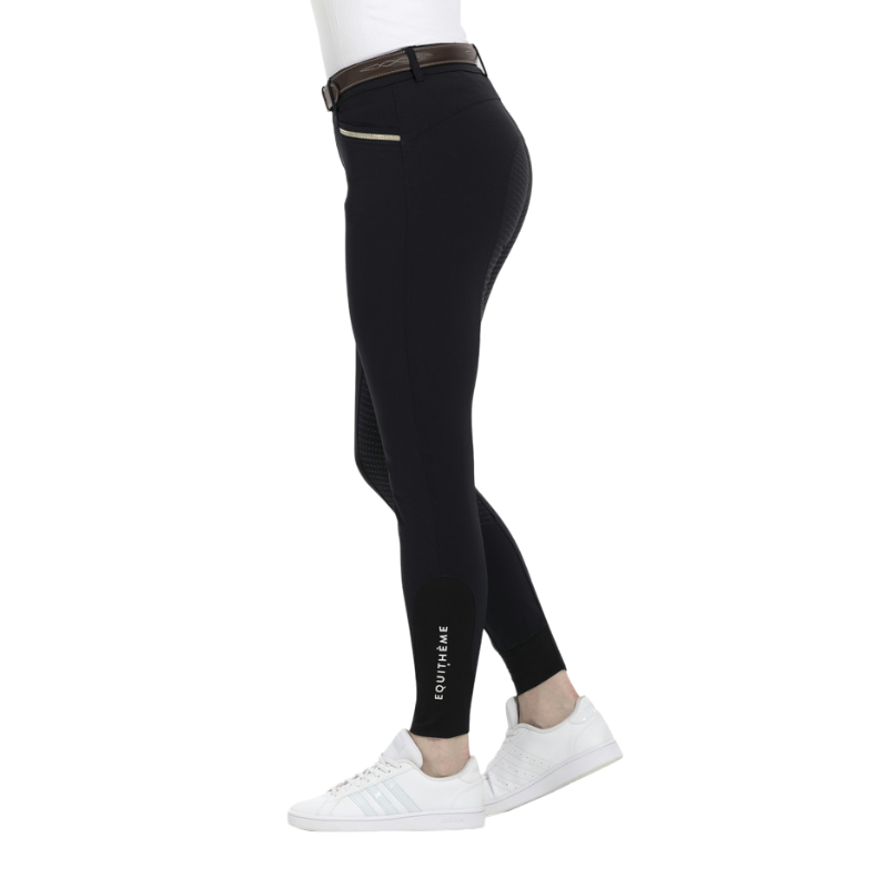 Equithème - Pantalon d'équitation femme full grip Gizel noir | - Ohlala