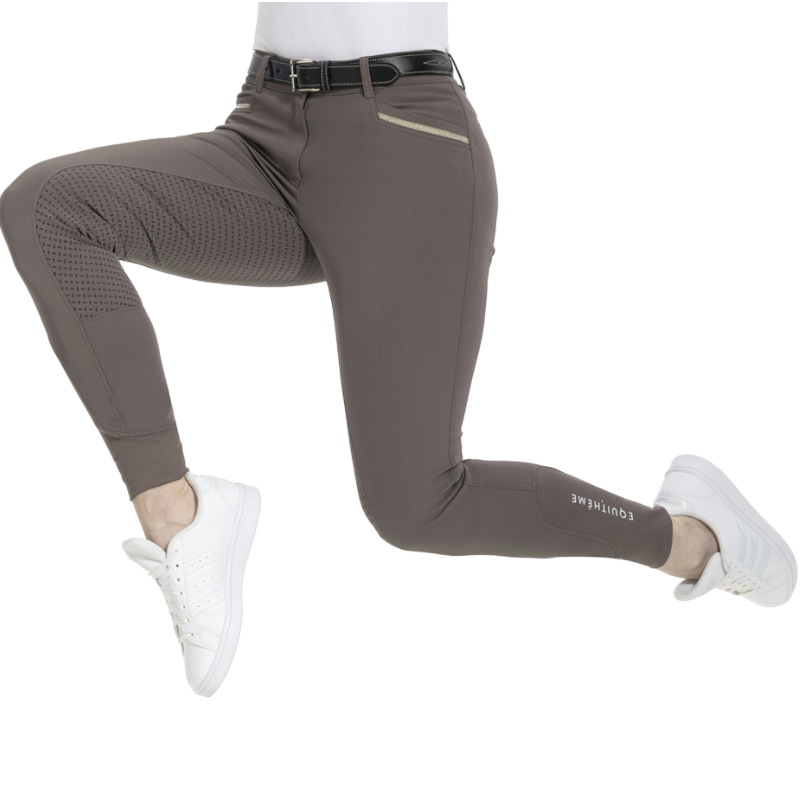 Equithème - Pantalon d'équitation femme full grip Gizel taupe | - Ohlala