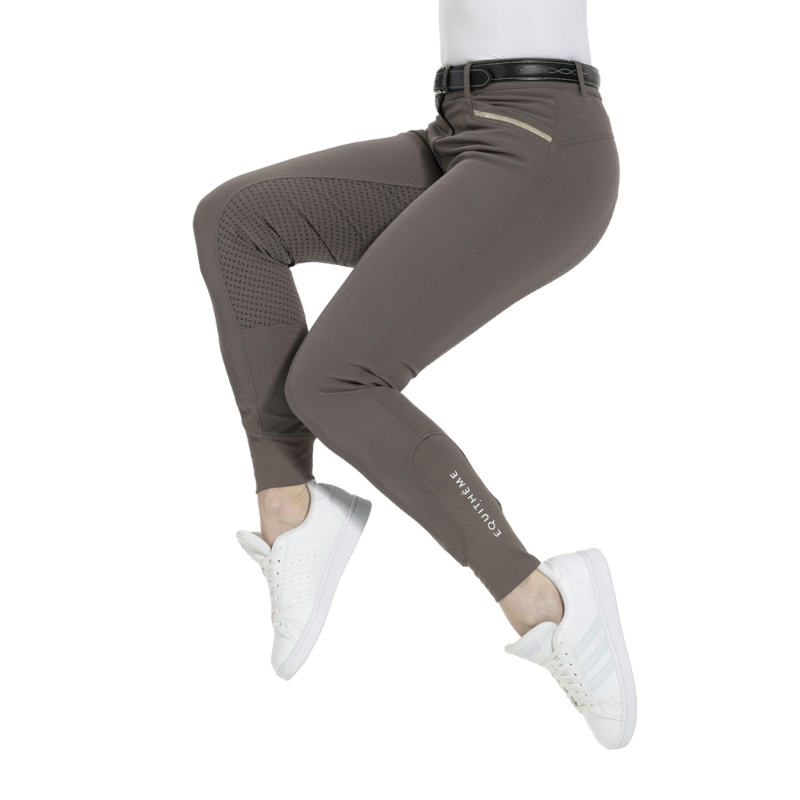 Equithème - Pantalon d'équitation femme full grip Gizel taupe | - Ohlala