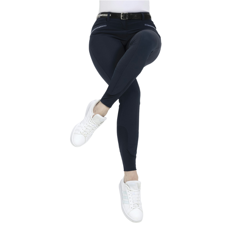 Equithème - Pantalon d'équitation femme full grip Gizel marine | - Ohlala