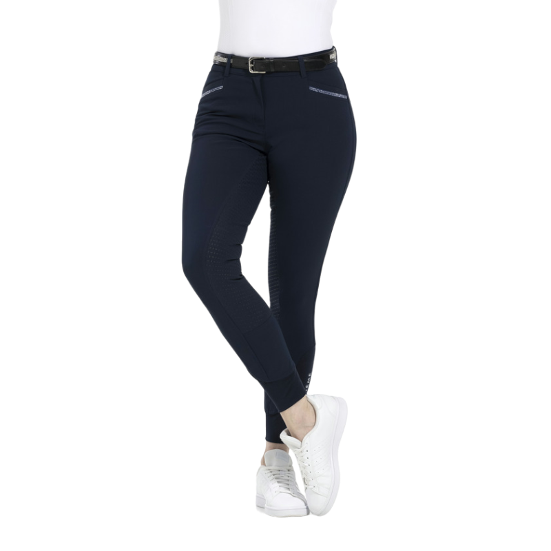 Equithème - Pantalon d'équitation femme full grip Gizel marine | - Ohlala