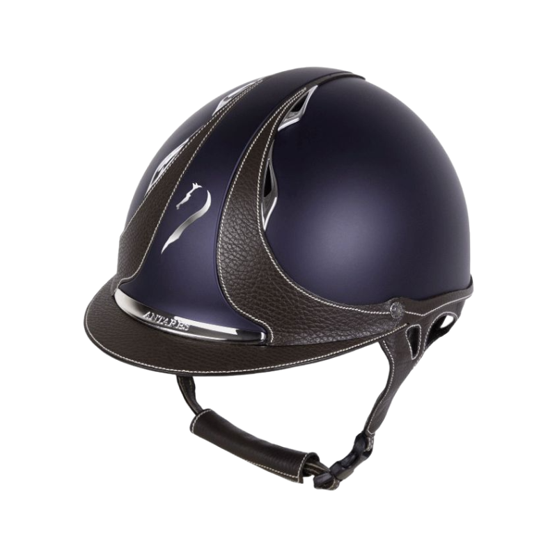 Antarès Sellier - Casque Galaxy visière standard Bleu / Marron | - Ohlala