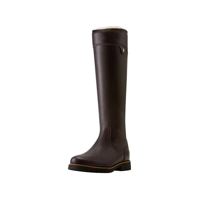 Ariat - Botas impermeables con forro para mujer Arlington Sherpa en marrón espresso, caña media