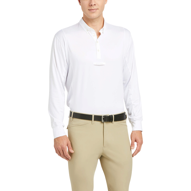 Ariat - メンズ 長袖競技用シャツ TEK ホワイト