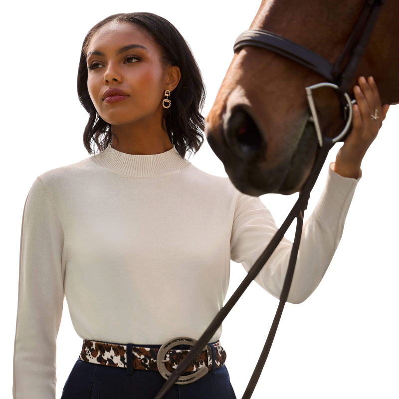 Ariat – Damenpullover Coney in Altweiß