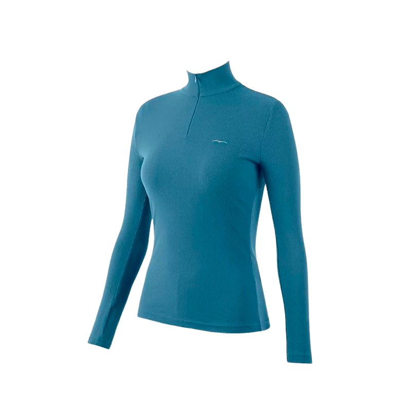 Animo Italia - Women's turtleneck with deep blue Boston zip