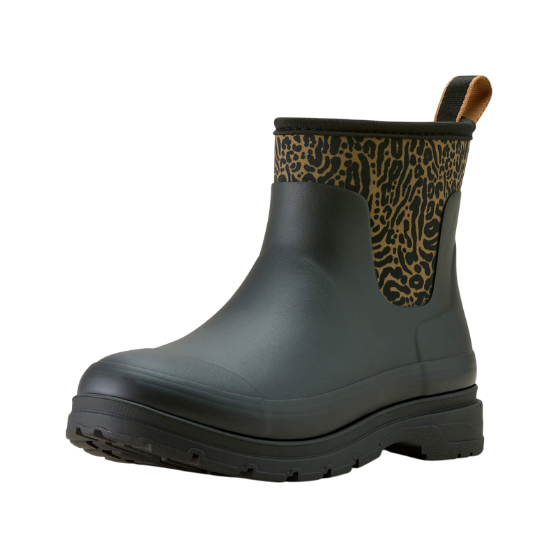 Ariat - Damen-Regenstiefel Kelmarsh schwarz/Ozelot-Print