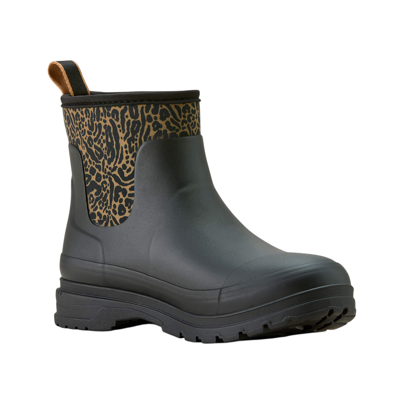 Ariat - Damen-Regenstiefel Kelmarsh schwarz/Ozelot-Print