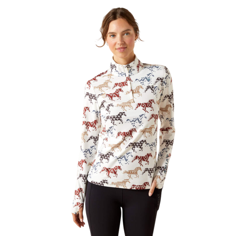 Ariat - Dames baselayer lange mouwen Lowell painted ponies print | - Ohlala