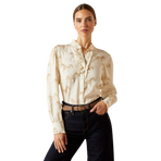 Ariat - Blouse à manches longues femme Cricklade watercolor horse print | - Ohlala