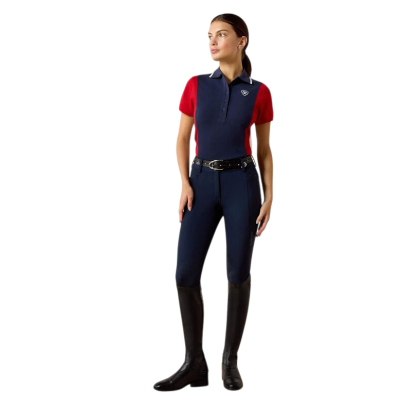 Ariat - Damen-Kurzarmpoloshirt Taryn navy red | - Ohlala