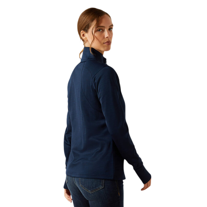 Ariat - Pul à col zippée femme Team EQ marine | - Ohlala