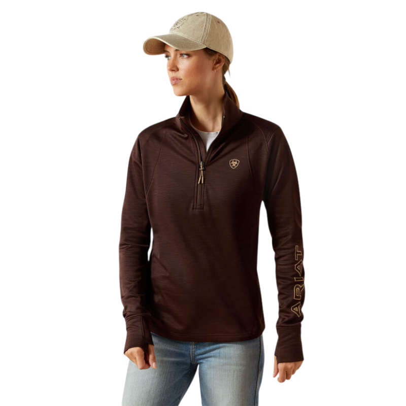 Ariat - Pull à col zippée femme Team EQ java | - Ohlala