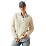 Ariat - Damen V-Ausschnitt Pullover Arley arctic wolf | - Ohlala