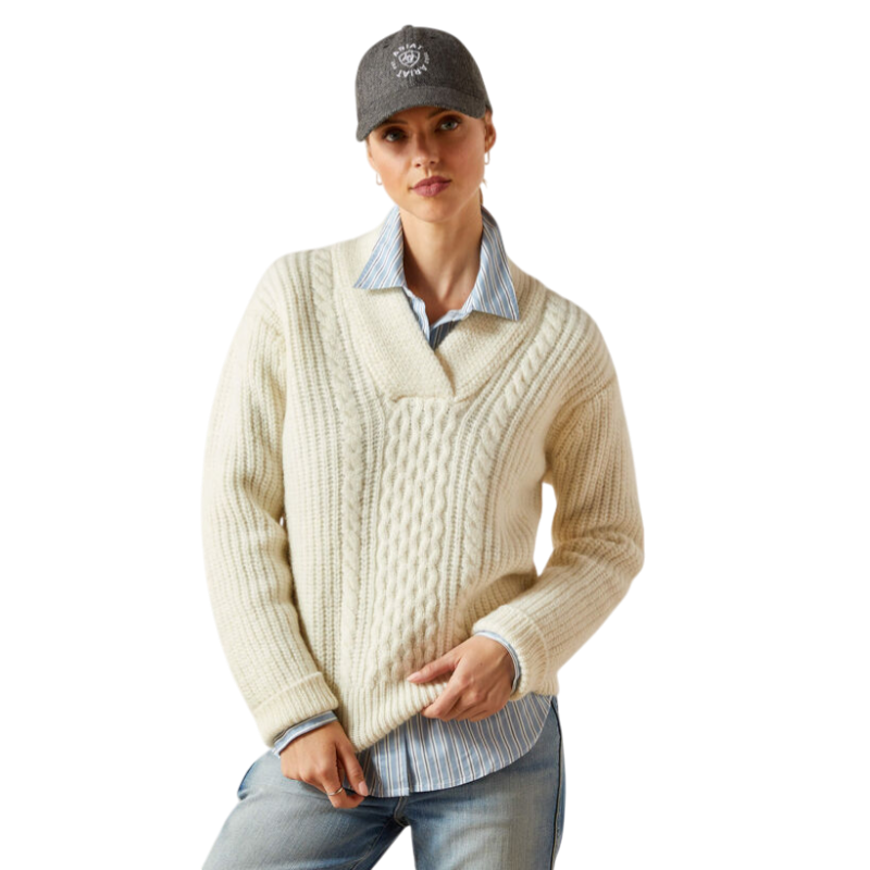 Ariat - Pull col V femme Arley artiic wolf | - Ohlala