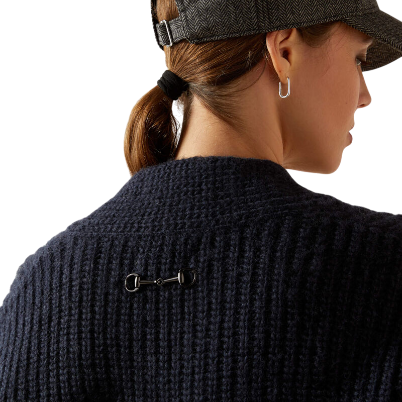 Ariat - Damen V-Ausschnitt Pullover Arley navy cream stripe | - Ohlala