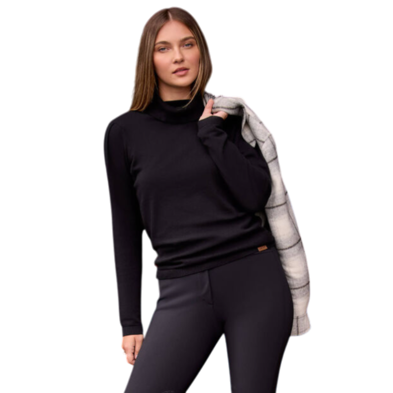 Ariat - Pull col montant femme Aldergate noir | - Ohlala