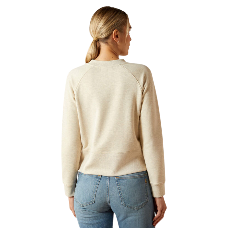 Ariat - Sweat col rond femme Martine pelican heather | - Ohlala