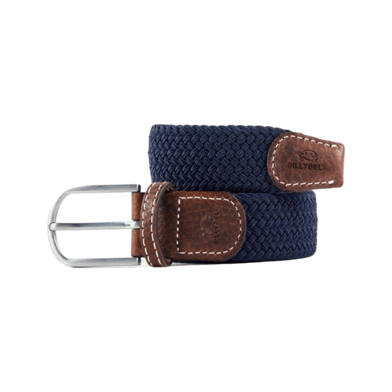 Billybelt - Elastic braided belt Navy blue