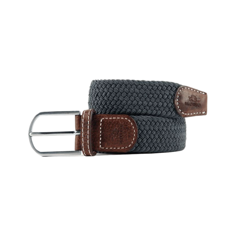 Billybelt - Flannel gray elastic braided belt