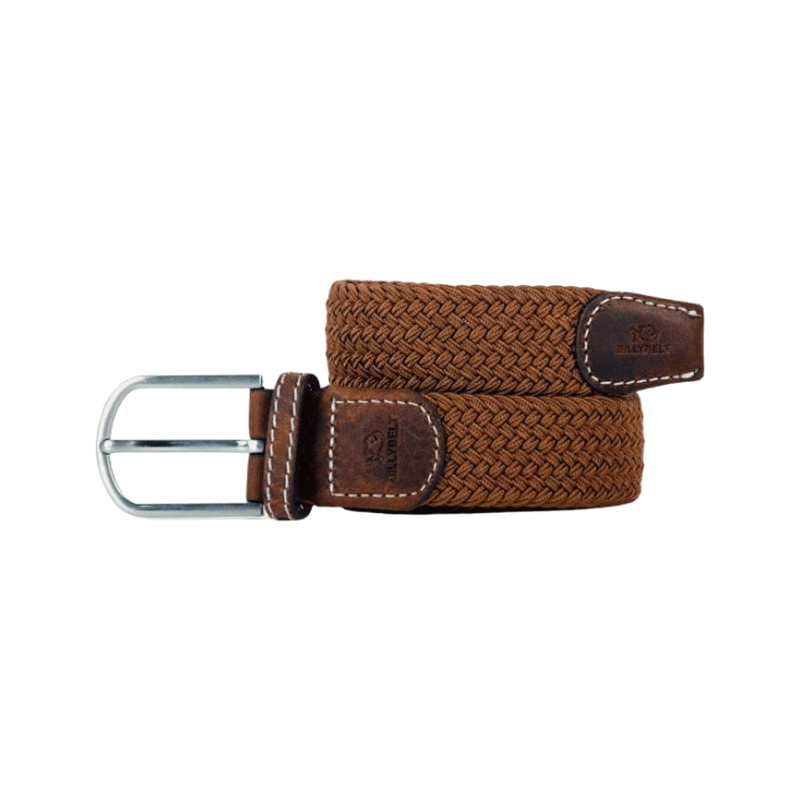 Billybelt - Ceinture tressée élastique Marron camel | - Ohlala