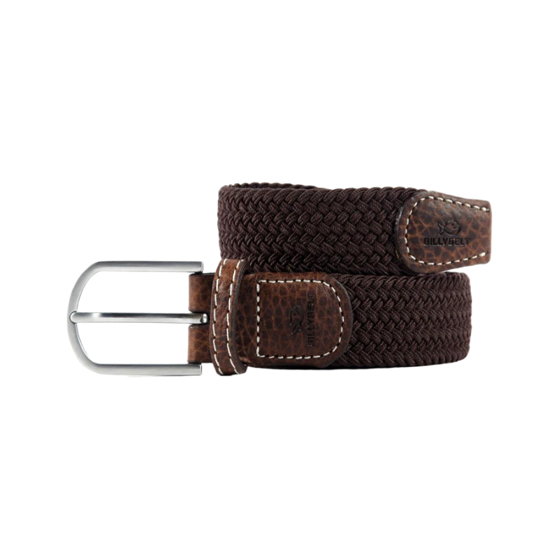 Billybelt - Ceinture tressée élastique Marron feuille | - Ohlala