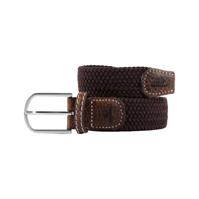 Billybelt - Leaf brown elastic braided belt