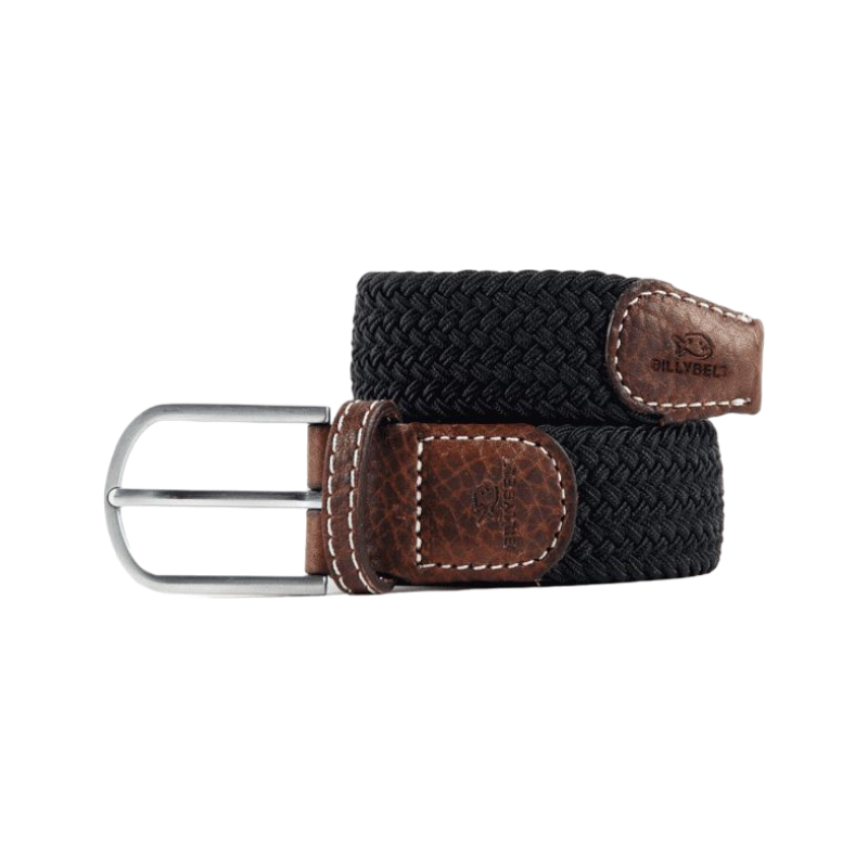 Billybelt - Ceinture tressée élastique Noir réglisse | - Ohlala