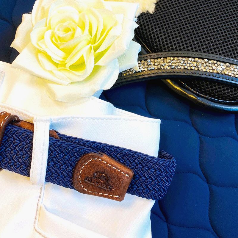 Billybelt - Ceinture tressée élastique Bleu ardoise | - Ohlala