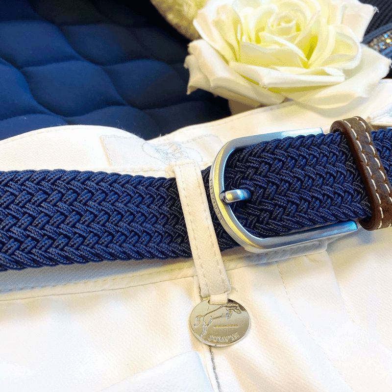 Billybelt - Ceinture tressée élastique Bleu ardoise | - Ohlala