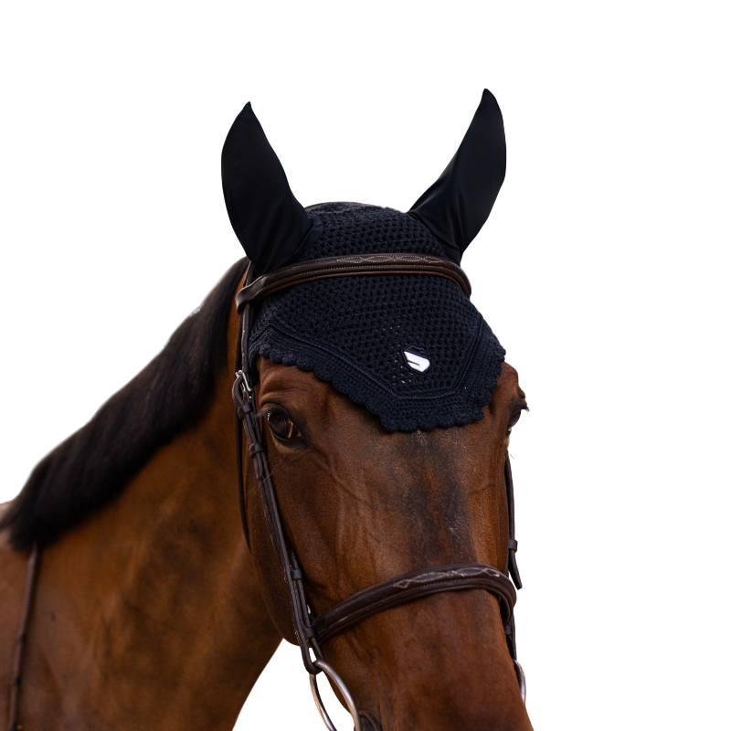 Samshield - Bonnet per cavalli anti-rumore Embroidery nero | - Ohlala