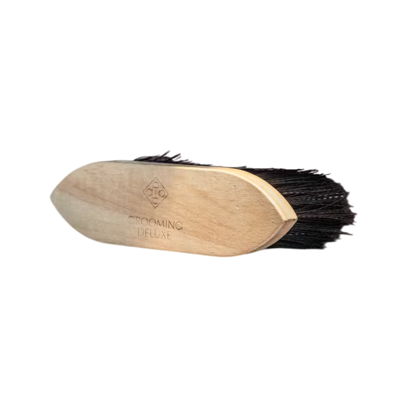 Grooming Deluxe - Spazzola rotonda in legno a pelo medio nera | - Ohlala