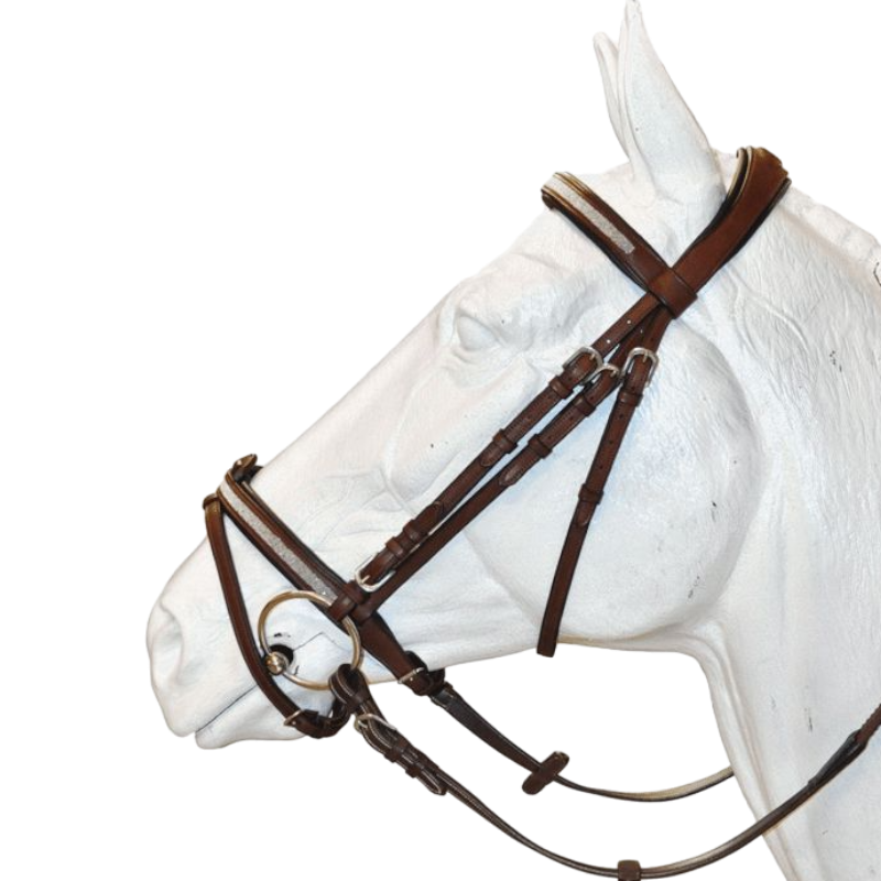 Flags &amp; Cup - Kitsi bridle with brown reins