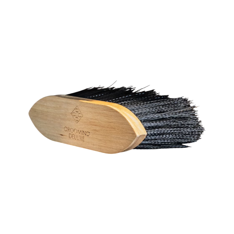 Grooming Deluxe - Zachte houten borstel met lange zwarte haren | - Ohlala